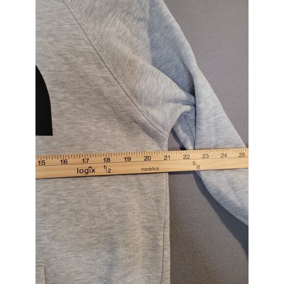 The North Face Women’s M Half Dome Hoodie Light Grey Heather Black Logo EUC - Picture 6 of 12